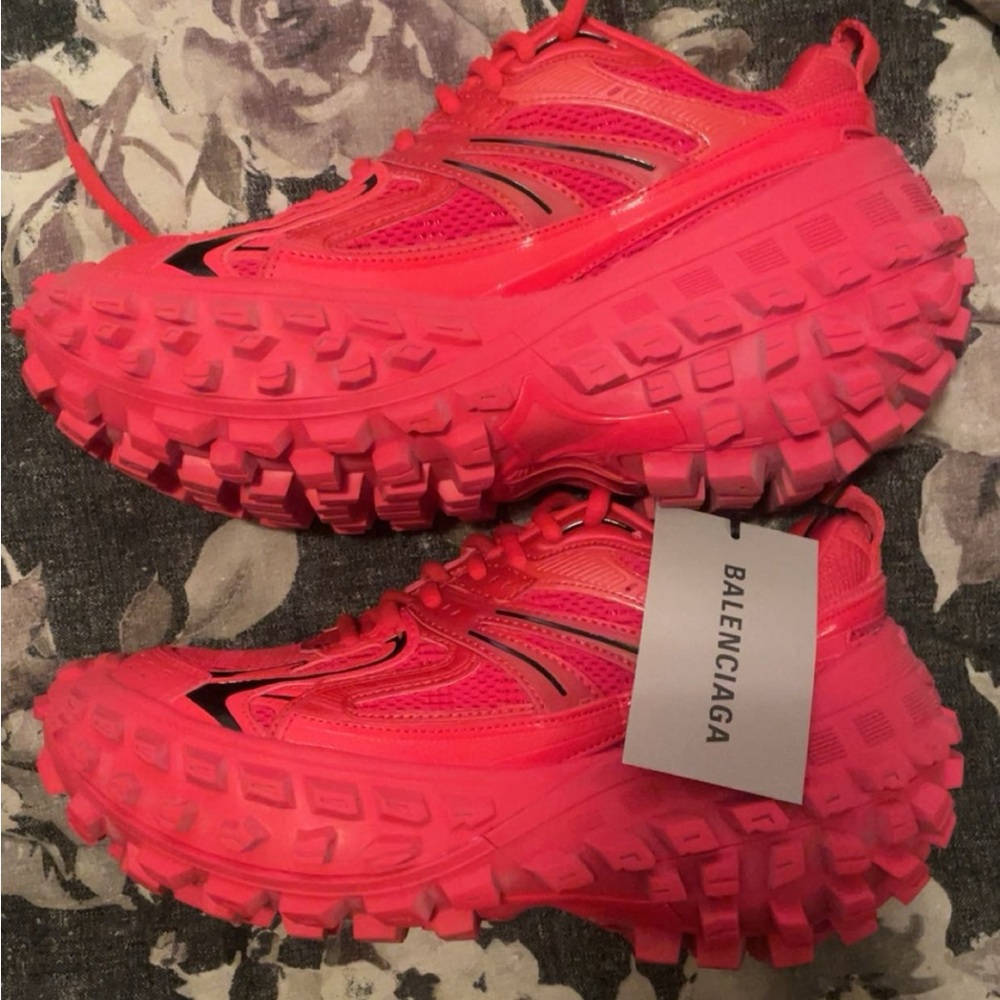 Red Balenciaga Bouncer